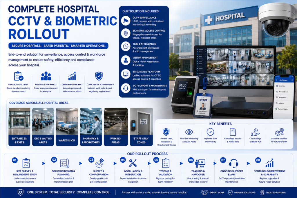 Complete Hospital CCTV & Biometric Rollout